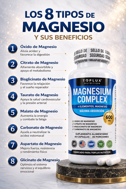 2x1 MAGNESIO COMPLEX 600MG 4 EN 1